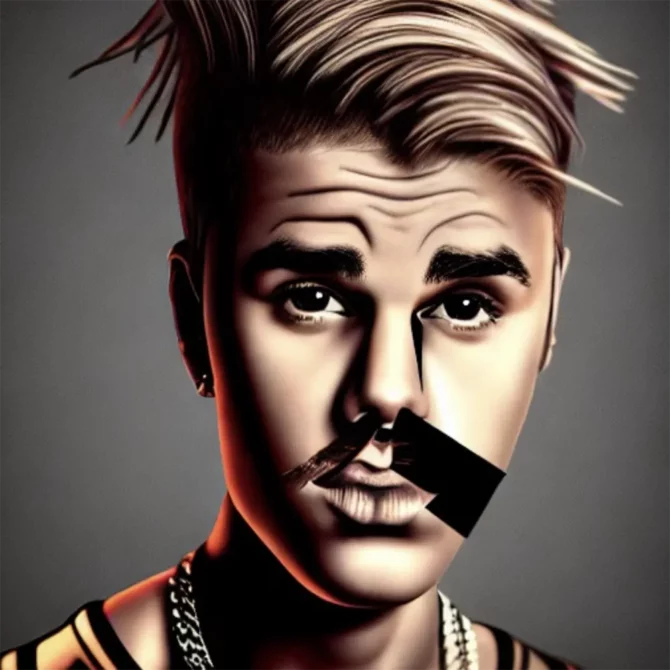 Justin Bieber in the style of Salvador Dali     11